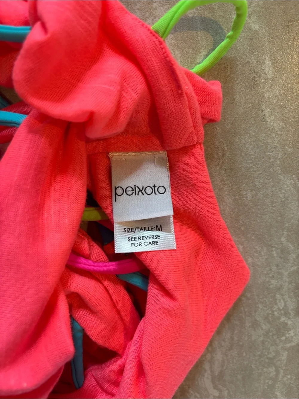 Peixoto Neon Pink Cutout Strappy Kids Dress with Multicolor Straps